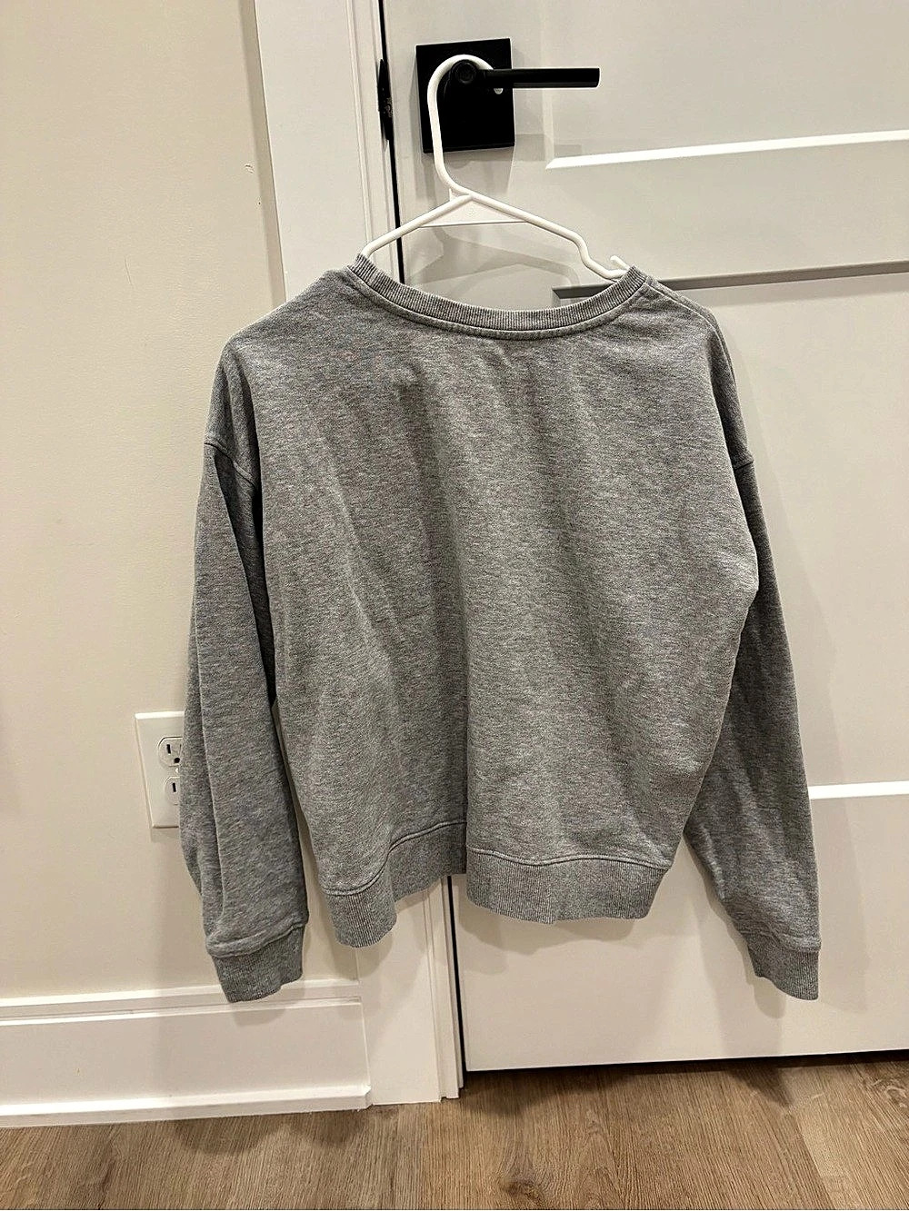 Pact Organic Cotton Fleece Crew Sweatshirt (Watercolor Hearts) in Gray - Picture 6 of 8